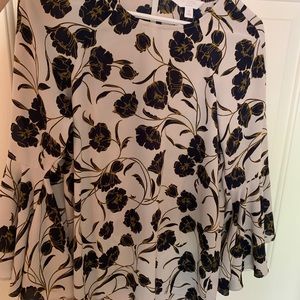 Open back floral blouse
